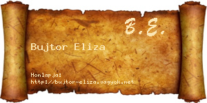 Bujtor Eliza névjegykártya
